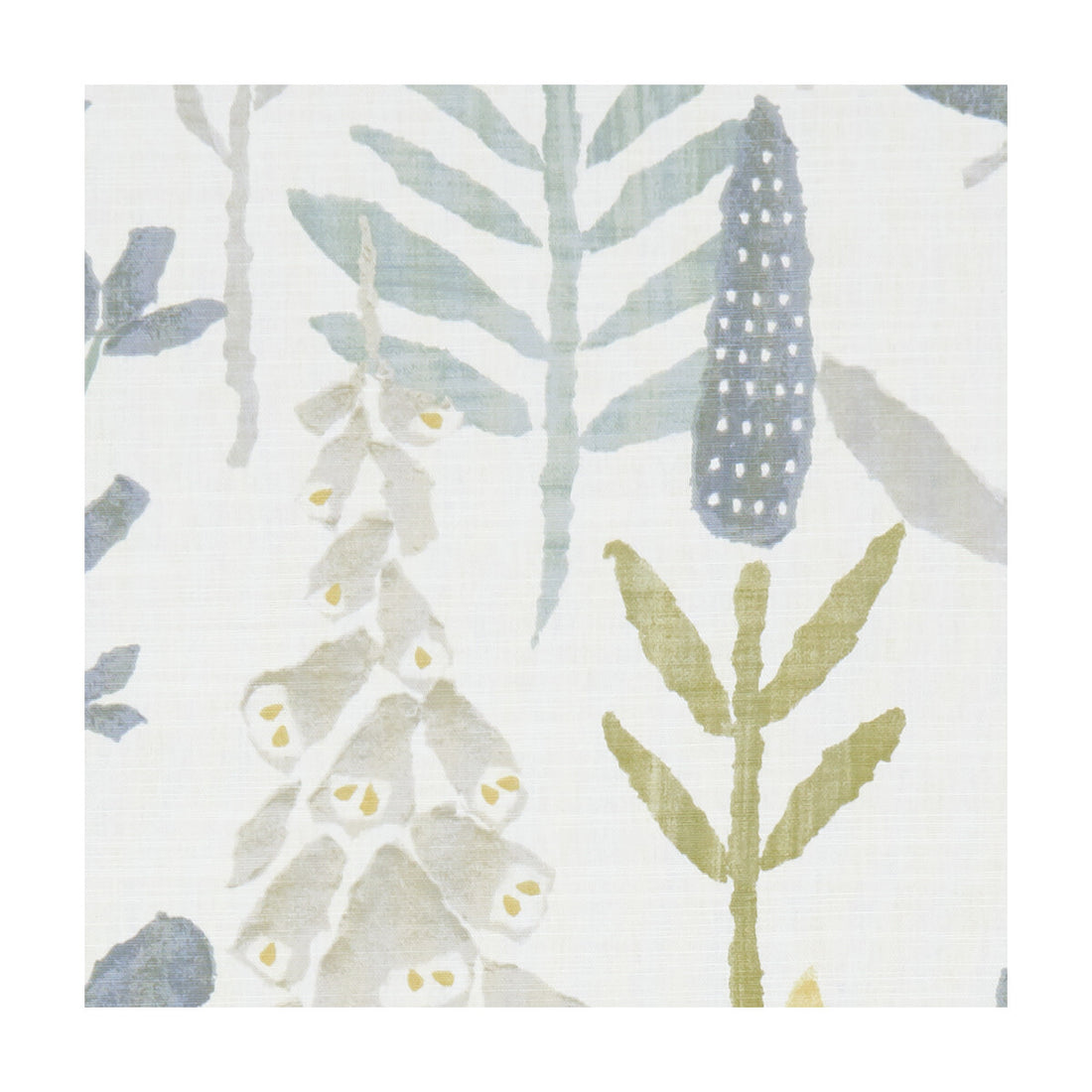 Bellflower fabric in chambray/honey color - pattern F1232/01.CAC.0 - by Clarke And Clarke in the Roof Garden By Studio G For C&amp;C collection