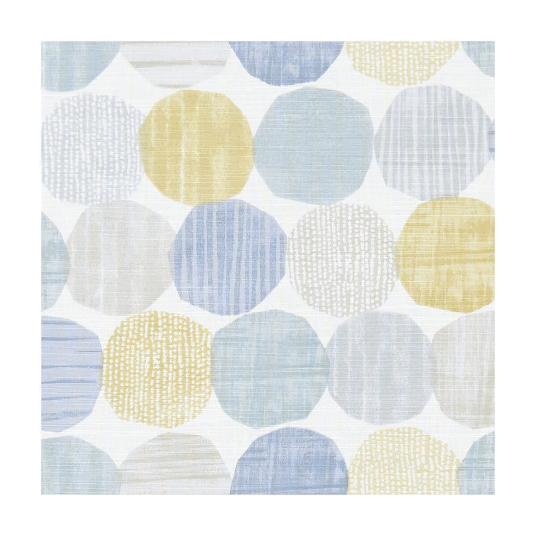 Stepping Stones fabric in chambray/honey color - pattern F1235/01.CAC.0 - by Clarke And Clarke in the Roof Garden By Studio G For C&amp;C collection