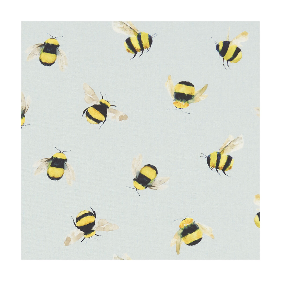 Bees fabric in duckegg color - pattern F1255/01.CAC.0 - by Clarke And Clarke in the Village Life By Studio G For C&amp;C collection