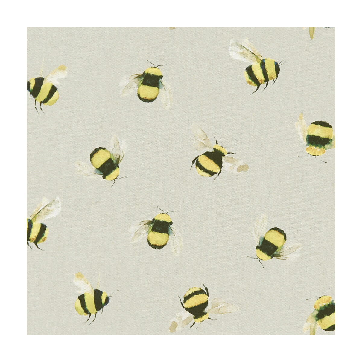 Bees fabric in taupe color - pattern F1255/02.CAC.0 - by Clarke And Clarke in the Village Life By Studio G For C&C collection