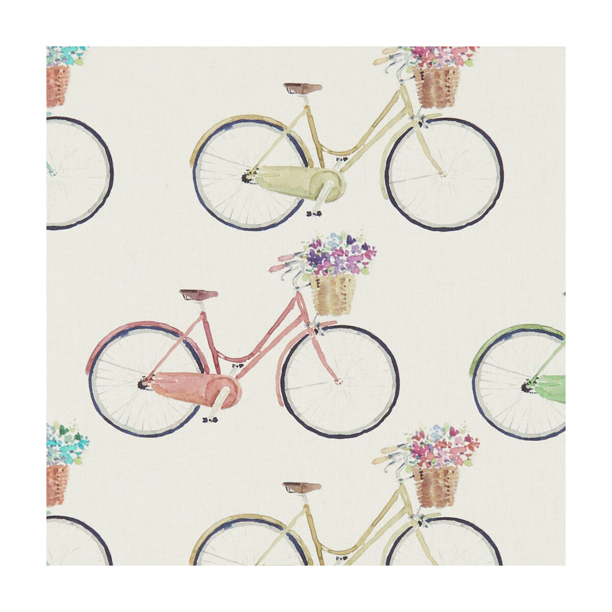 Cycles fabric in cream color - pattern F1263/01.CAC.0 - by Clarke And Clarke in the Village Life By Studio G For C&C collection