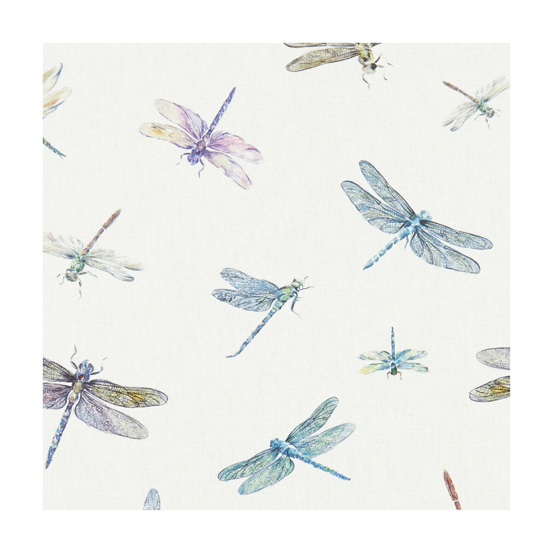 Dragonflies fabric in cream color - pattern F1264/01.CAC.0 - by Clarke And Clarke in the Village Life By Studio G For C&amp;C collection