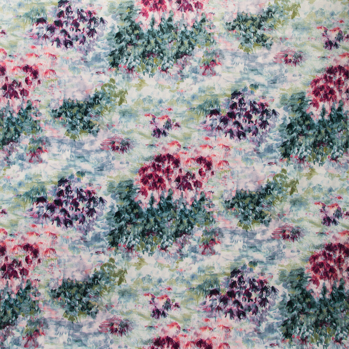 Fiore fabric in slate/amethyst color - pattern F1298/05.CAC.0 - by Clarke And Clarke in the Clarke & Clarke Exotica collection