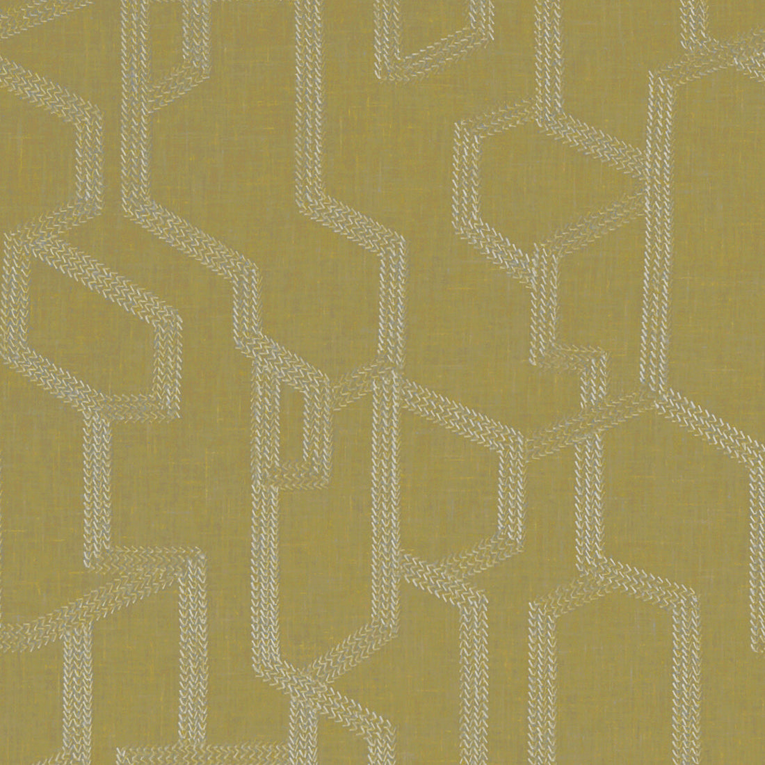 Labyrinth fabric in citron color - pattern F1300/02.CAC.0 - by Clarke And Clarke in the Clarke &amp; Clarke Exotica collection