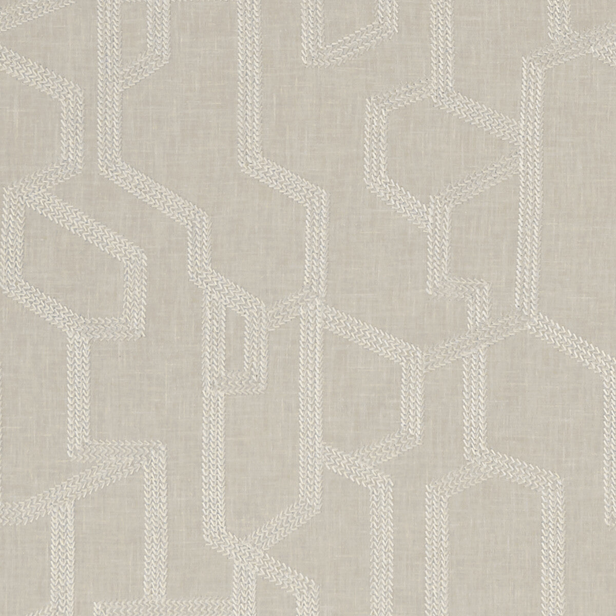 Labyrinth fabric in linen color - pattern F1300/03.CAC.0 - by Clarke And Clarke in the Clarke & Clarke Exotica collection