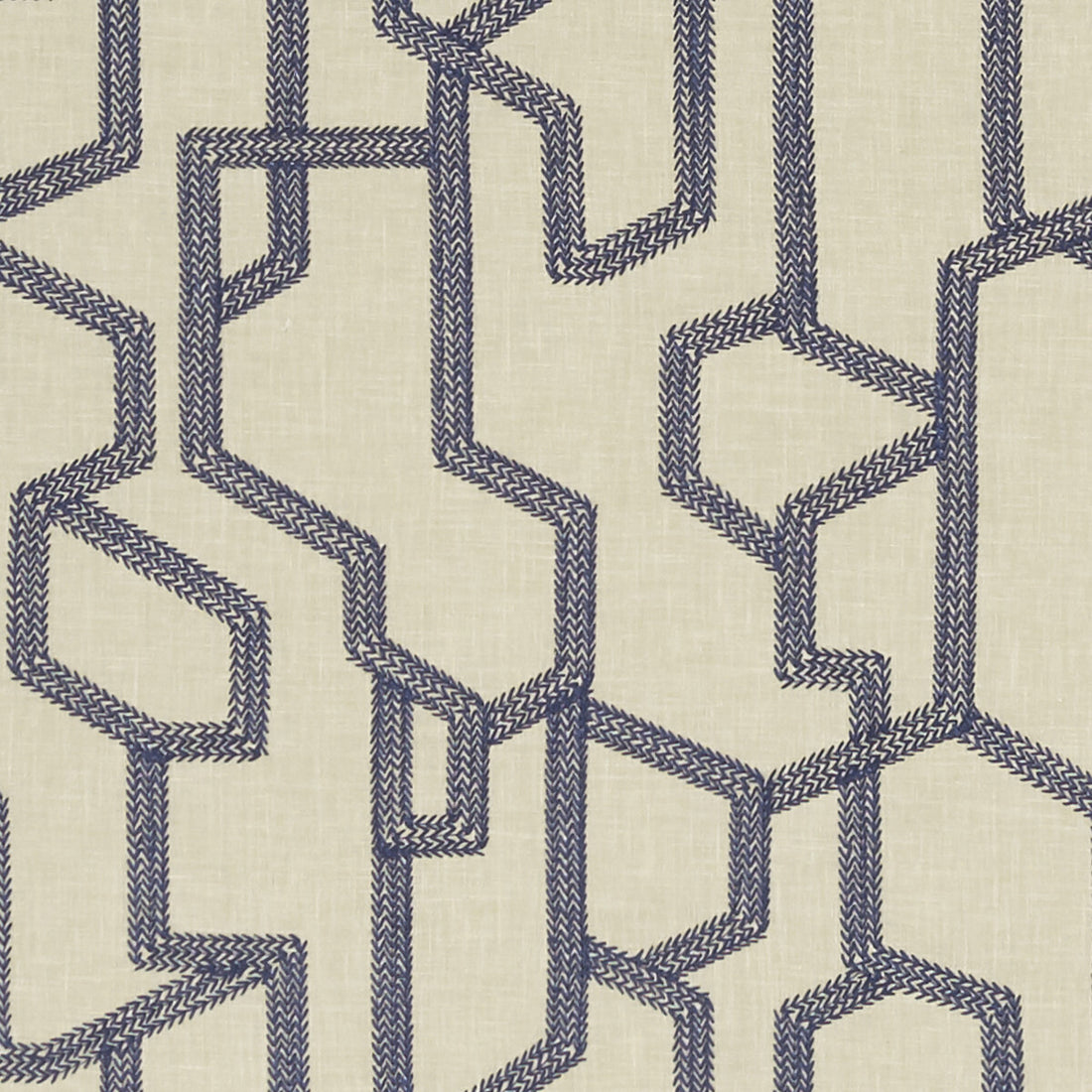 Labyrinth fabric in midnight color - pattern F1300/04.CAC.0 - by Clarke And Clarke in the Clarke &amp; Clarke Exotica collection
