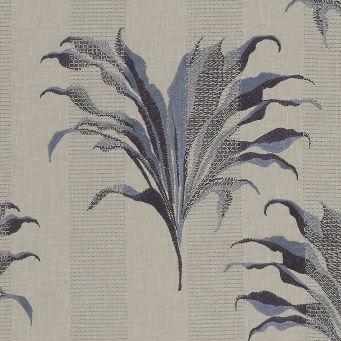 Palma fabric in denim/midnight color - pattern F1303/03.CAC.0 - by Clarke And Clarke in the Clarke &amp; Clarke Exotica collection