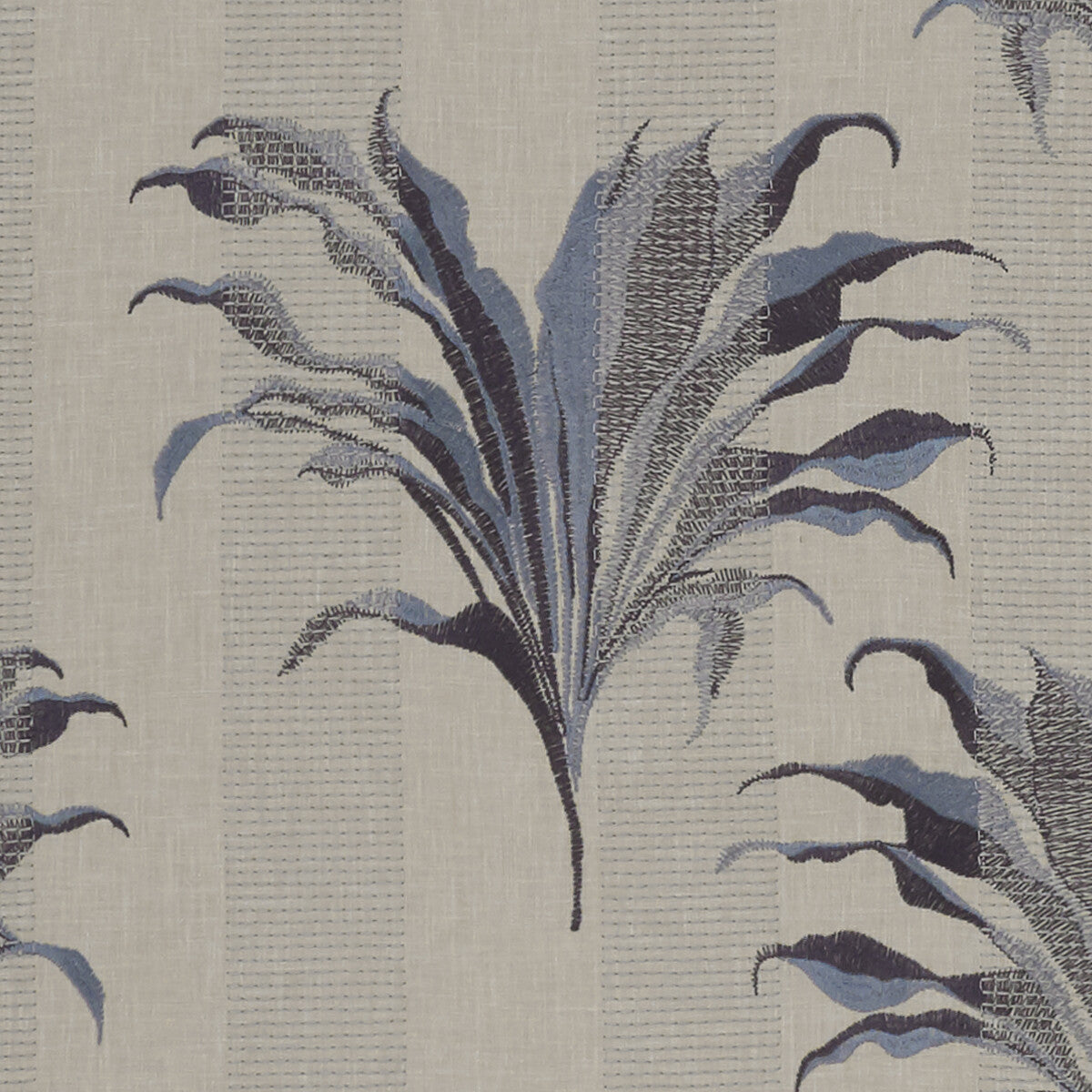 Palma fabric in denim/midnight color - pattern F1303/03.CAC.0 - by Clarke And Clarke in the Clarke & Clarke Exotica collection