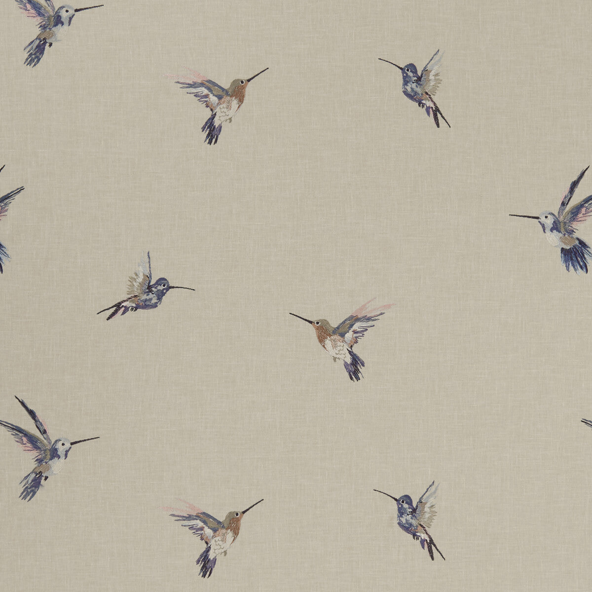 Woodstar fabric in pastel color - pattern F1306/01.CAC.0 - by Clarke And Clarke in the Clarke & Clarke Exotica collection