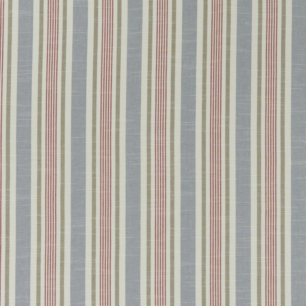 Mappleton fabric in denim/red color - pattern F1310/04.CAC.0 - by Clarke And Clarke in the Bempton By Studio G For C&C collection