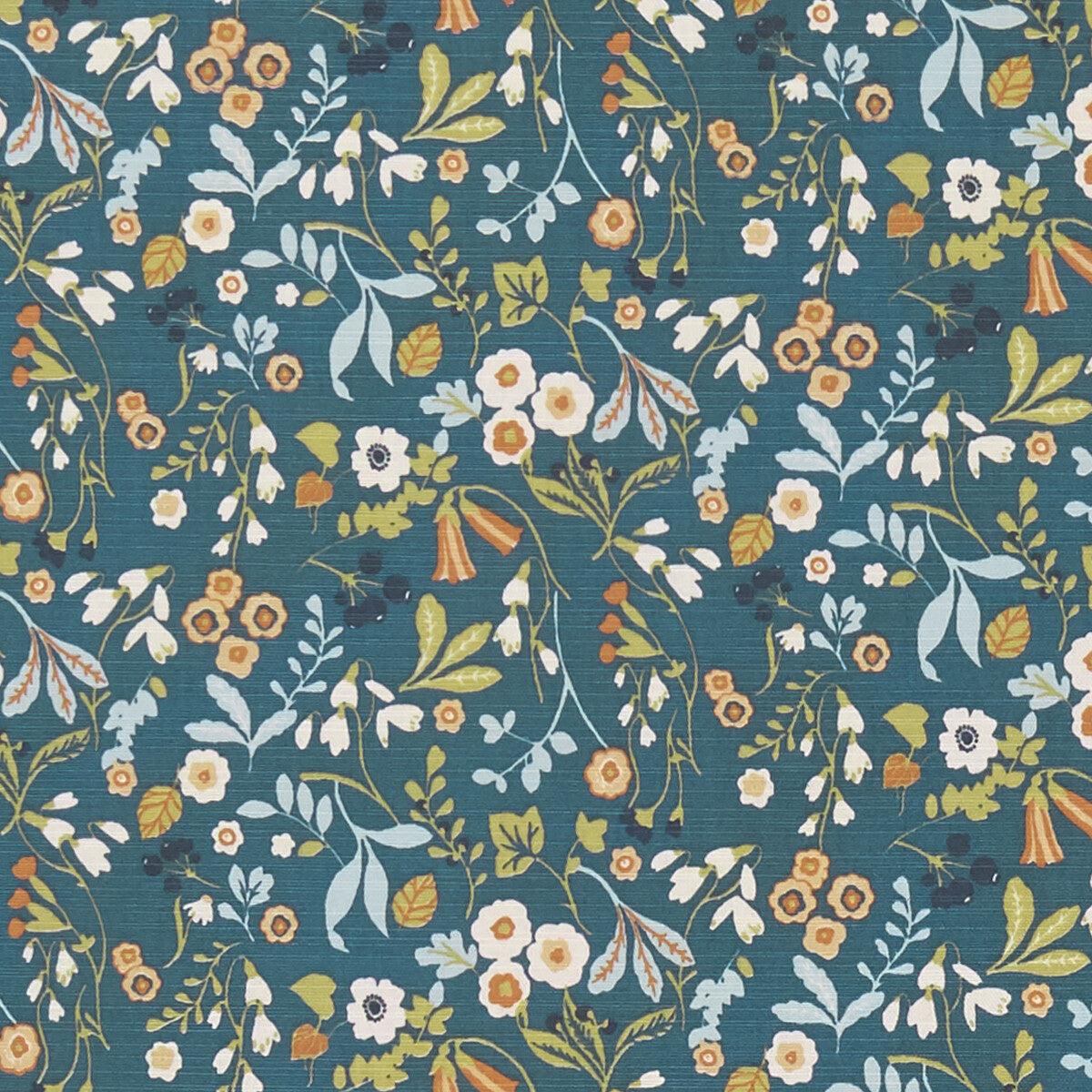 Ashbee fabric in denim/spice color - pattern F1312/02.CAC.0 - by Clarke And Clarke in the Sherwood By Studio G For C&C collection