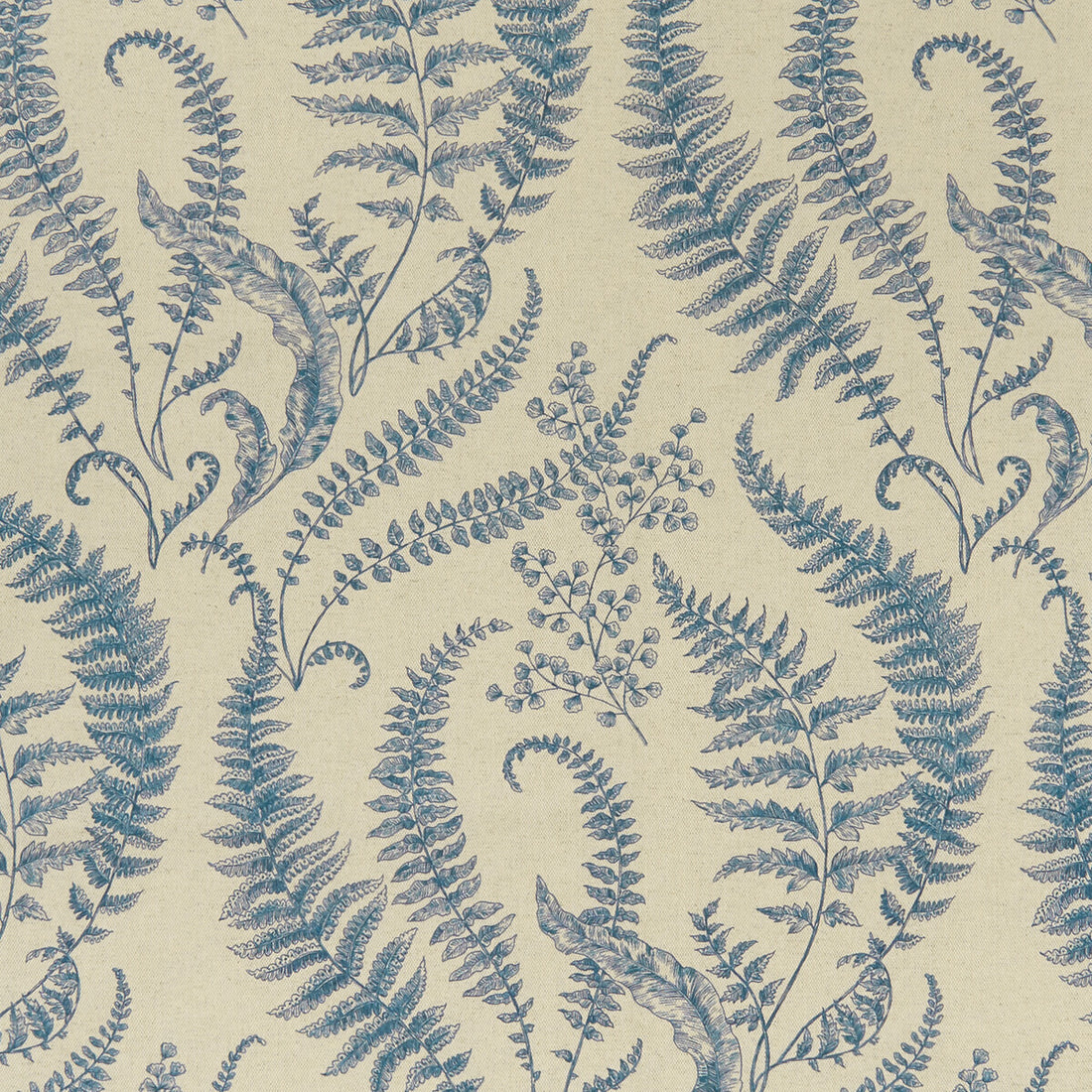 Folium fabric in denim color - pattern F1328/02.CAC.0 - by Clarke And Clarke in the Clarke &amp; Clarke Eden collection