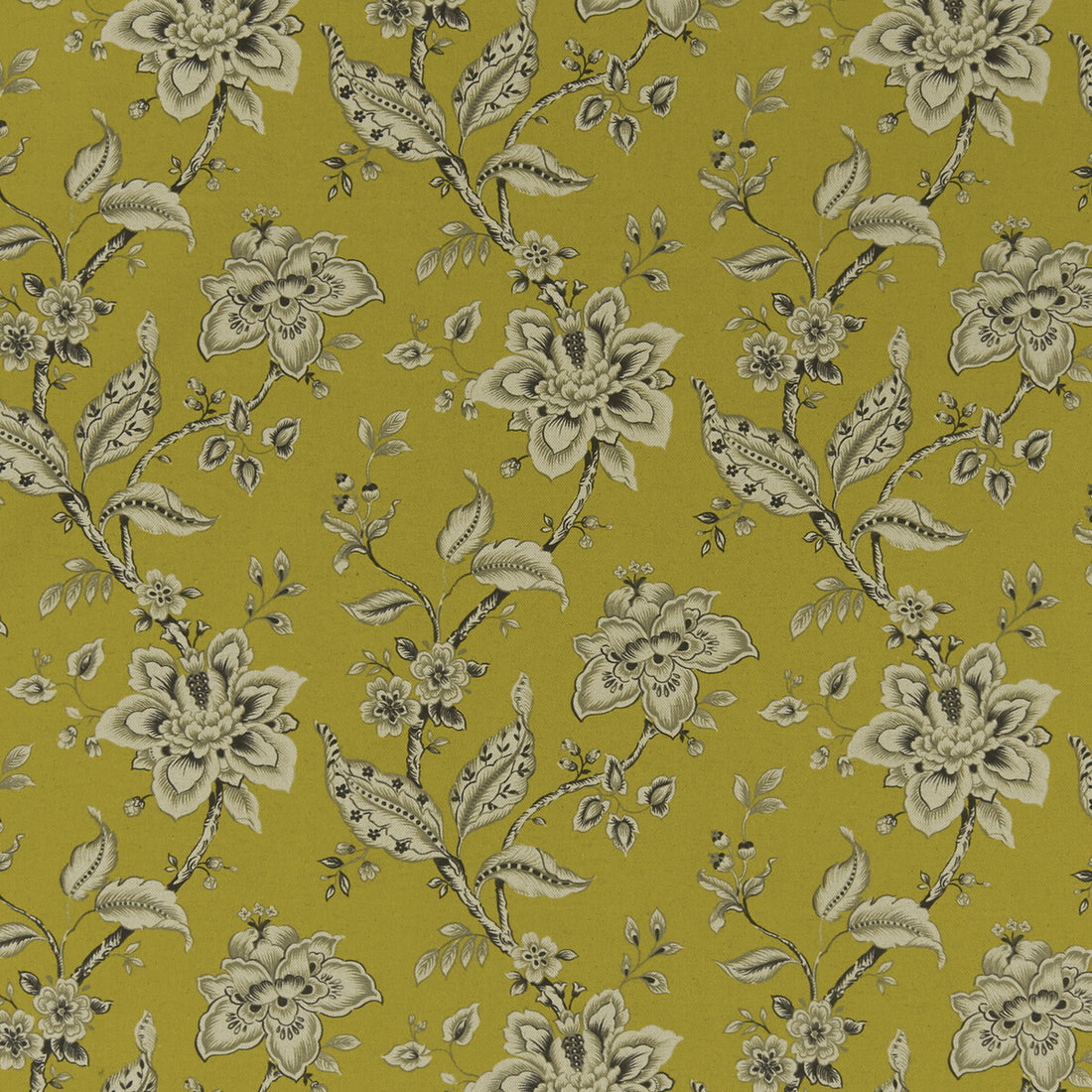 Palampore fabric in chartreuse color - pattern F1331/02.CAC.0 - by Clarke And Clarke in the Clarke &amp; Clarke Eden collection