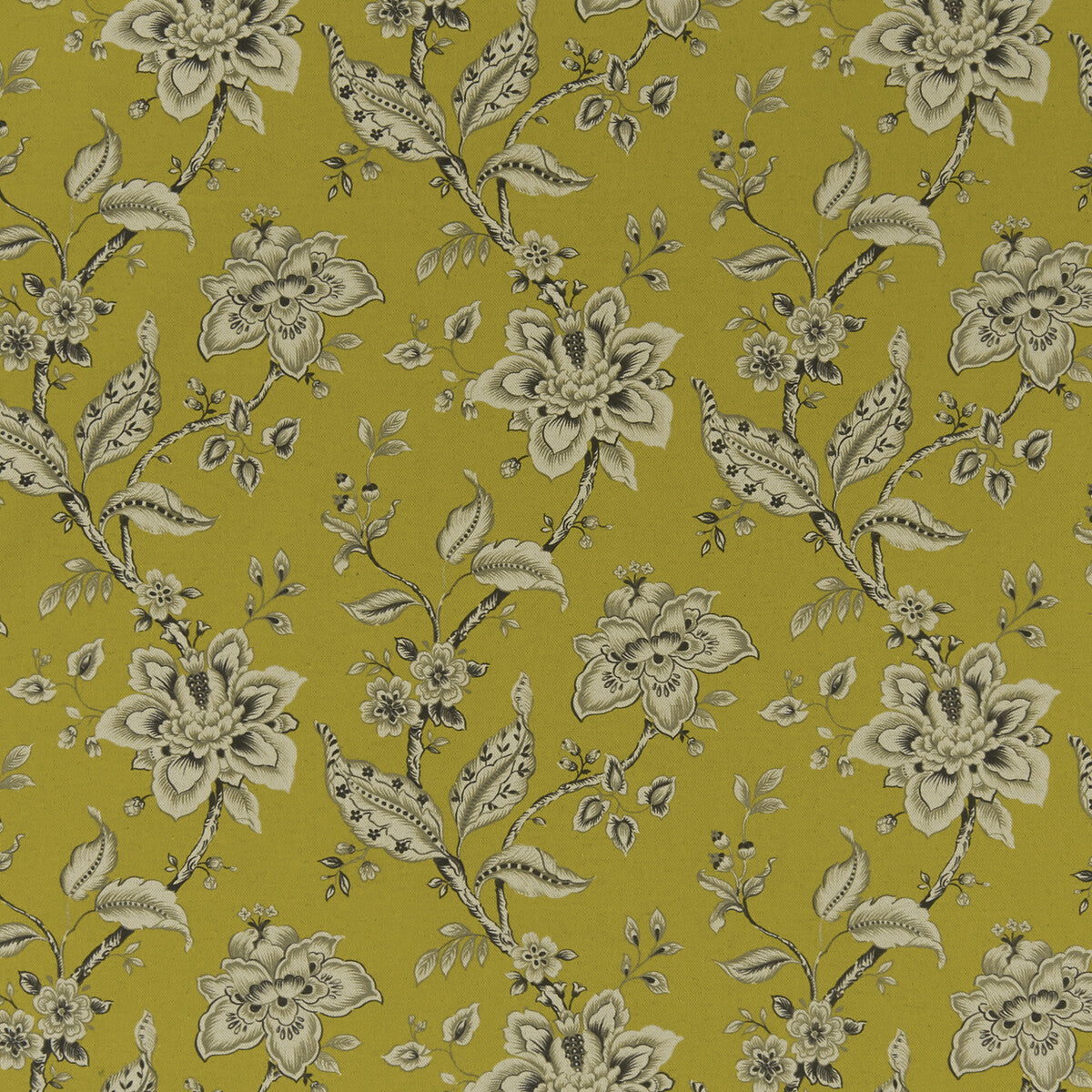 Palampore fabric in chartreuse color - pattern F1331/02.CAC.0 - by Clarke And Clarke in the Clarke & Clarke Eden collection