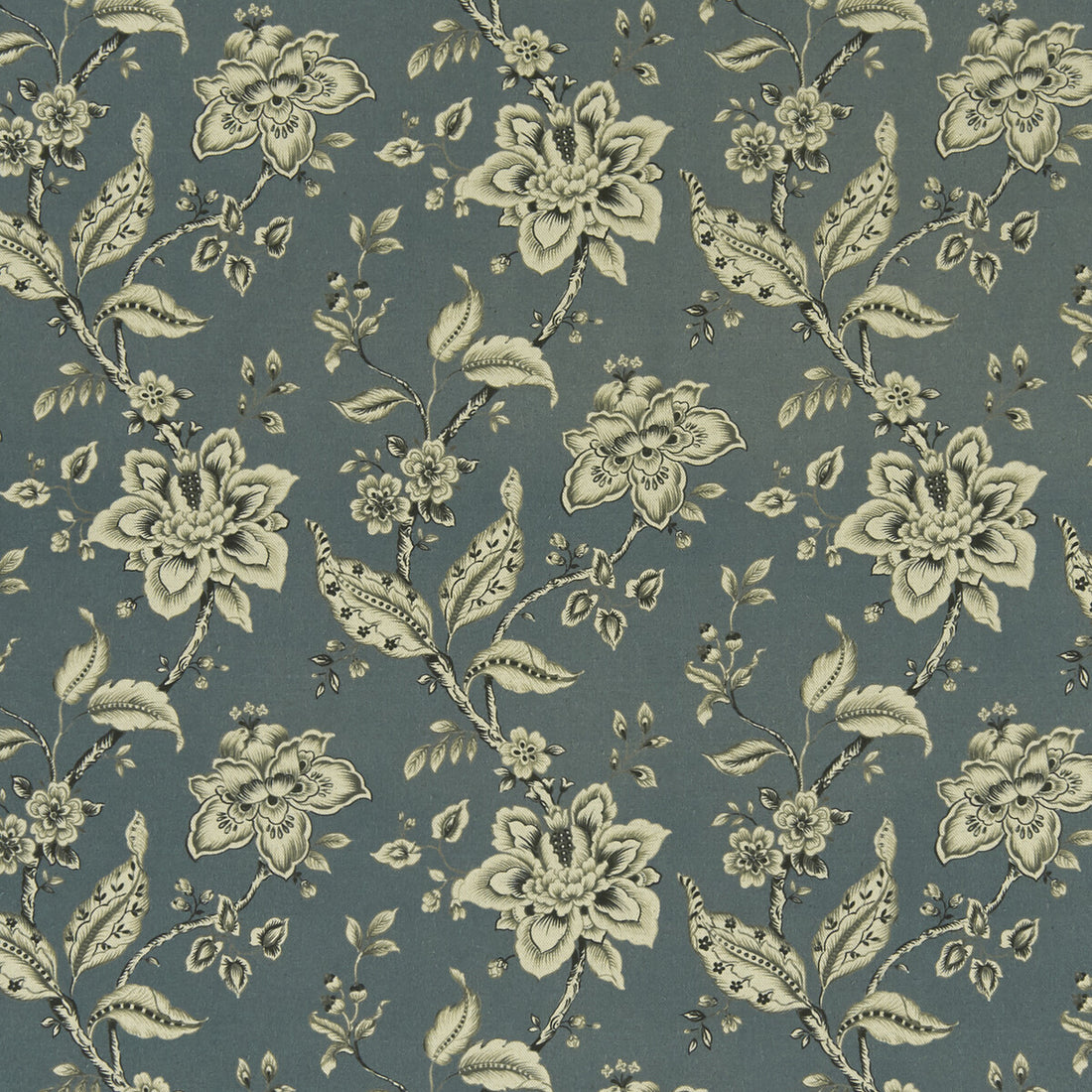 Palampore fabric in denim color - pattern F1331/03.CAC.0 - by Clarke And Clarke in the Clarke &amp; Clarke Eden collection