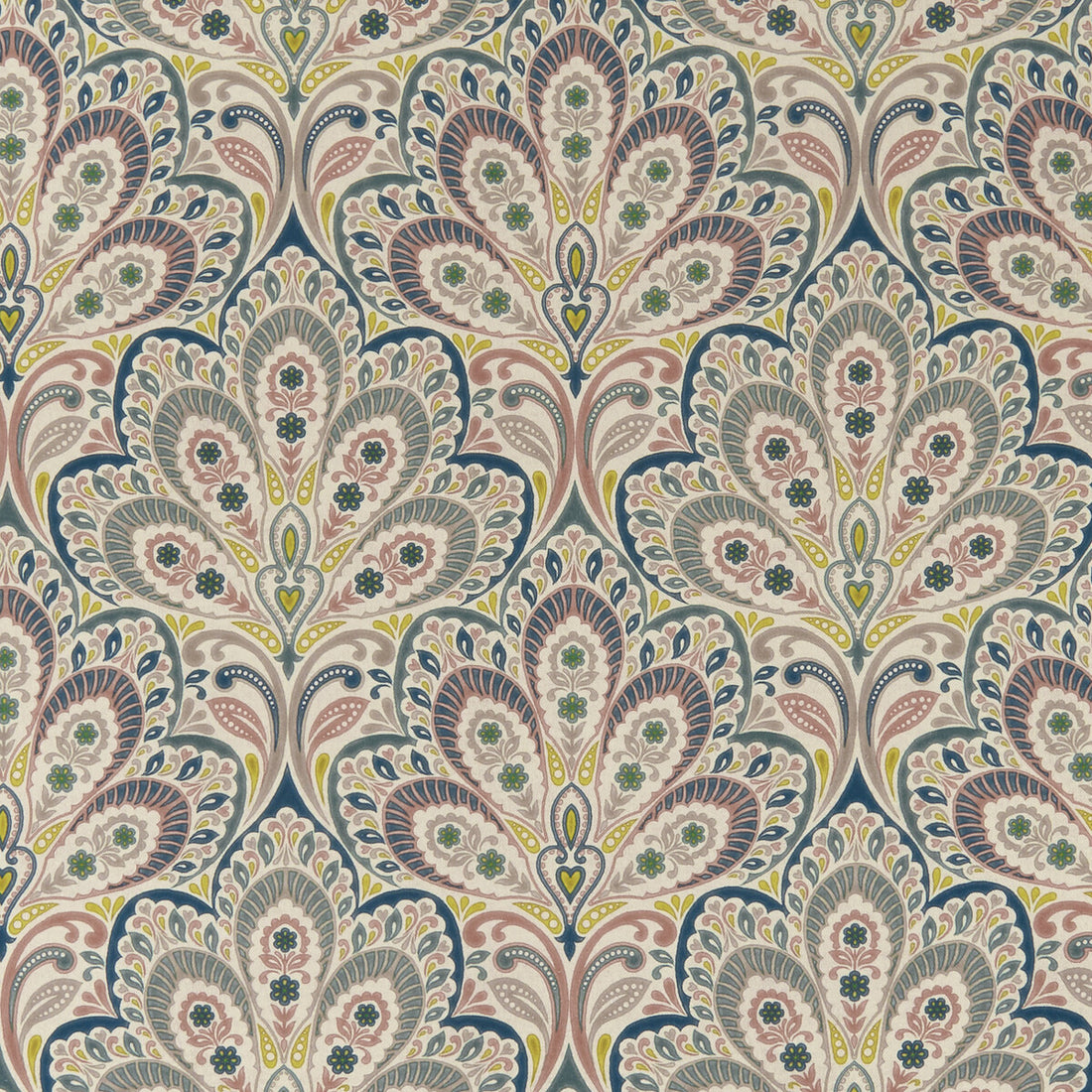 Persia fabric in multi color - pattern F1332/04.CAC.0 - by Clarke And Clarke in the Clarke &amp; Clarke Eden collection