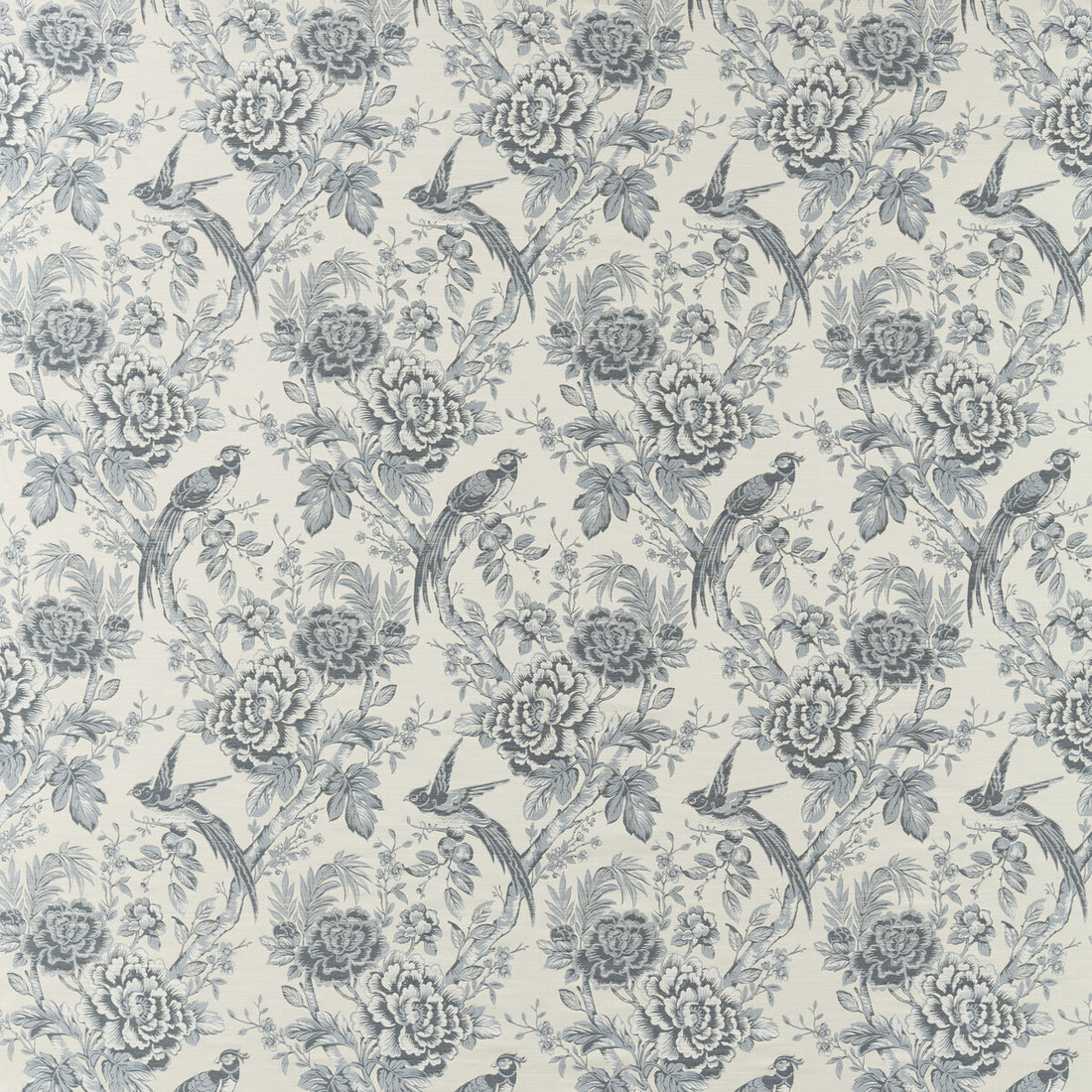 Avium fabric in denim color - pattern F1429/04.CAC.0 - by Clarke And Clarke in the Clarke &amp; Clarke Botanist collection