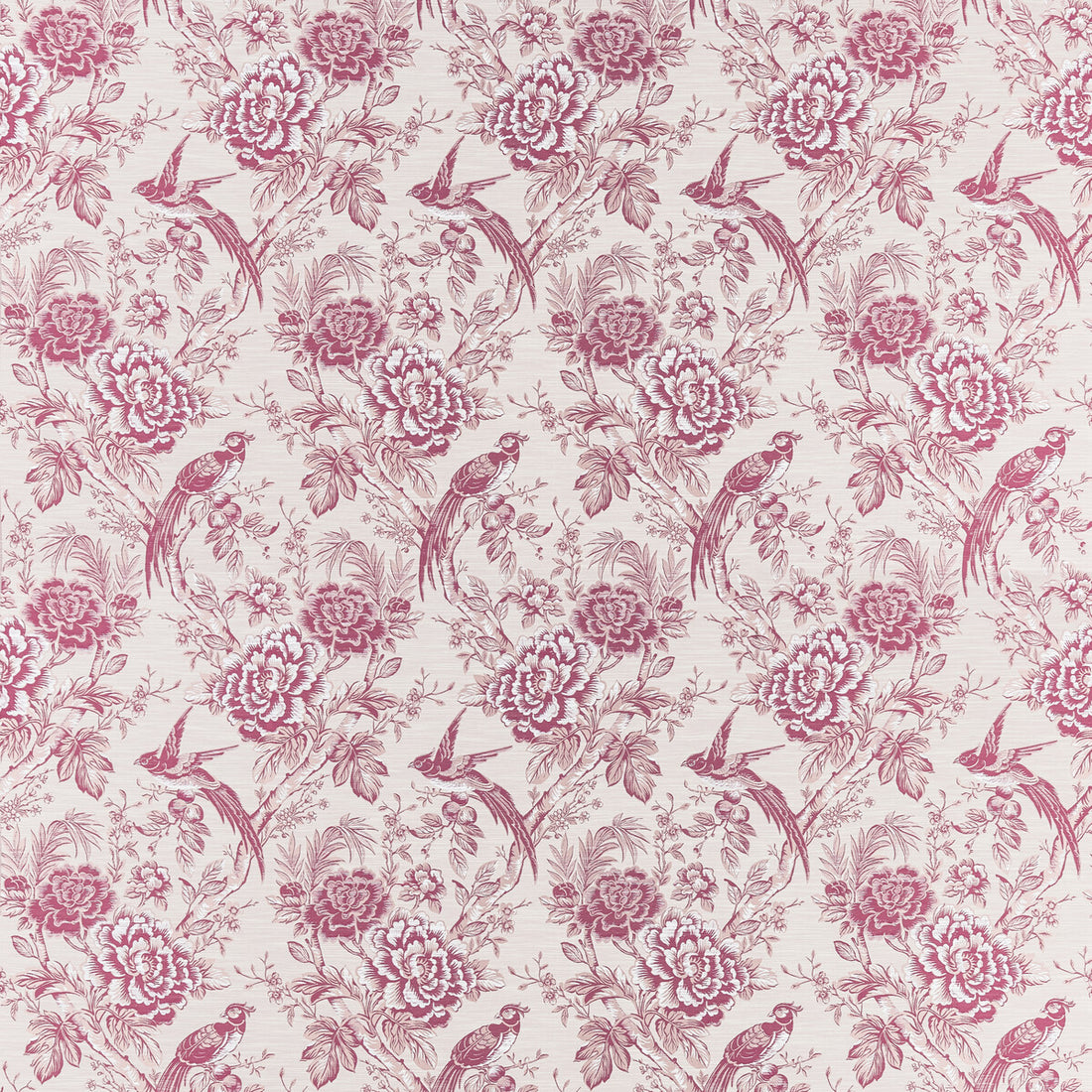 Avium fabric in raspberry color - pattern F1429/06.CAC.0 - by Clarke And Clarke in the Clarke &amp; Clarke Botanist collection