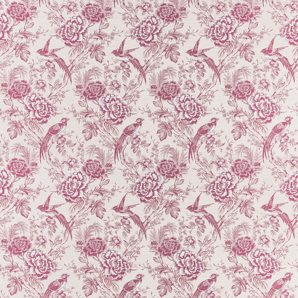Avium fabric in raspberry color - pattern F1429/06.CAC.0 - by Clarke And Clarke in the Clarke & Clarke Botanist collection