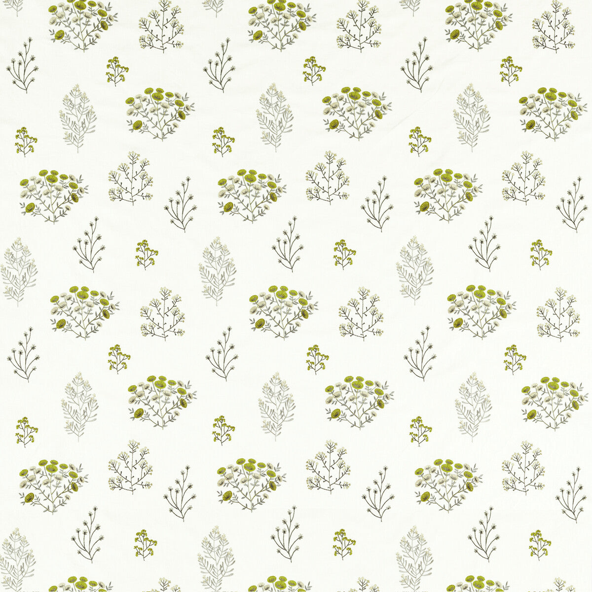 Floris fabric in chartreuse color - pattern F1431/02.CAC.0 - by Clarke And Clarke in the Clarke &amp; Clarke Botanist collection