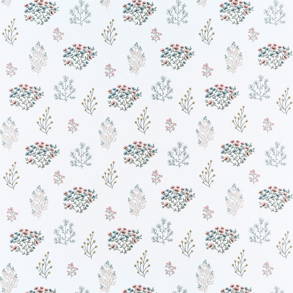Floris fabric in eau de nil color - pattern F1431/03.CAC.0 - by Clarke And Clarke in the Clarke & Clarke Botanist collection