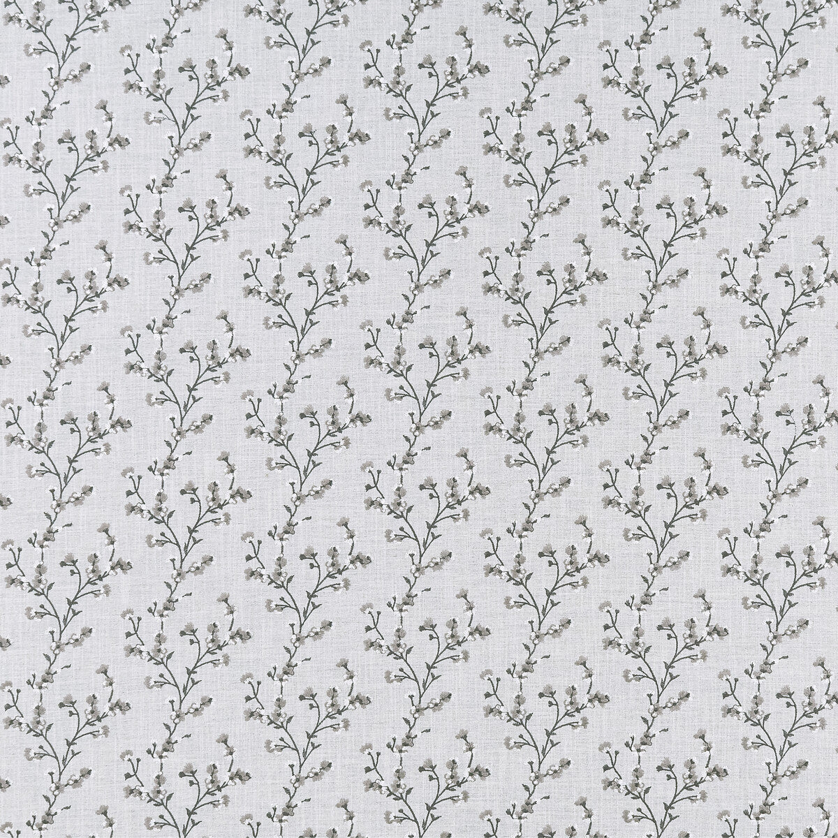 Blossom fabric in silver color - pattern F1439/04.CAC.0 - by Clarke And Clarke in the Clarke & Clarke Origins collection