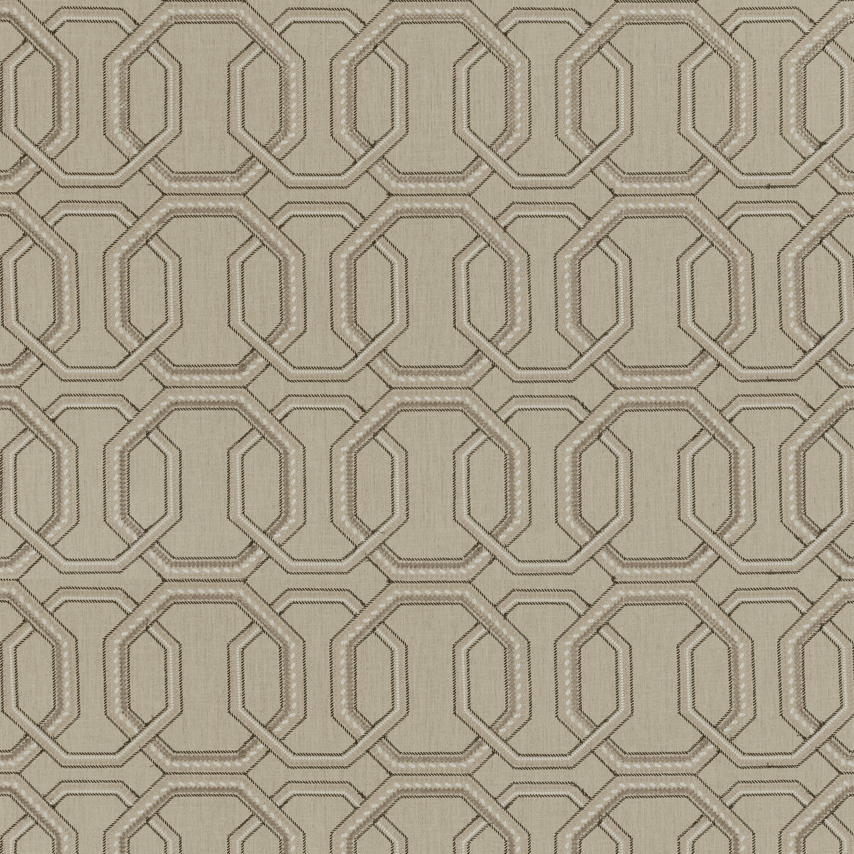 Repeat fabric in linen color - pattern F1451/03.CAC.0 - by Clarke And Clarke in the Clarke & Clarke Origins collection