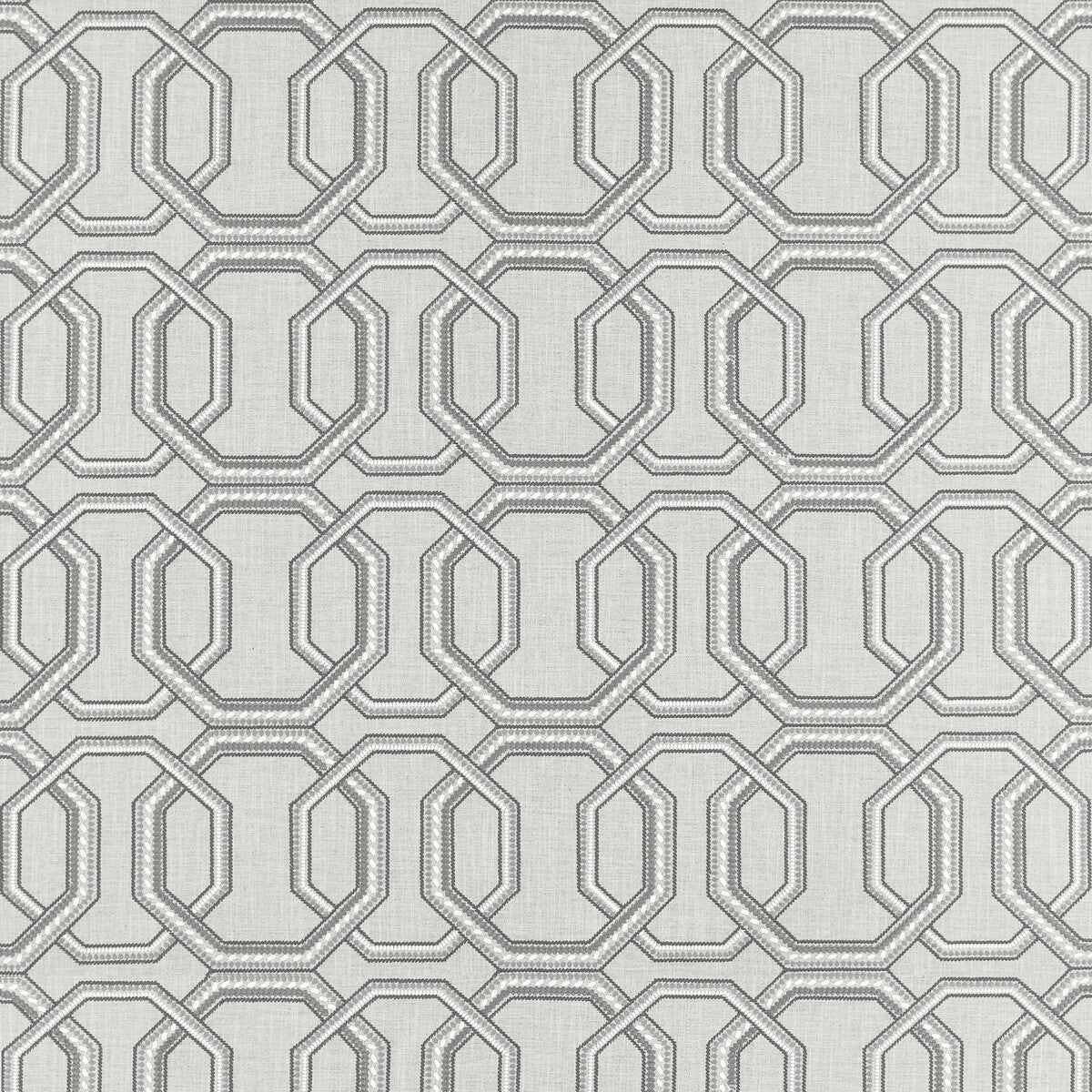 Repeat fabric in silver color - pattern F1451/04.CAC.0 - by Clarke And Clarke in the Clarke & Clarke Origins collection