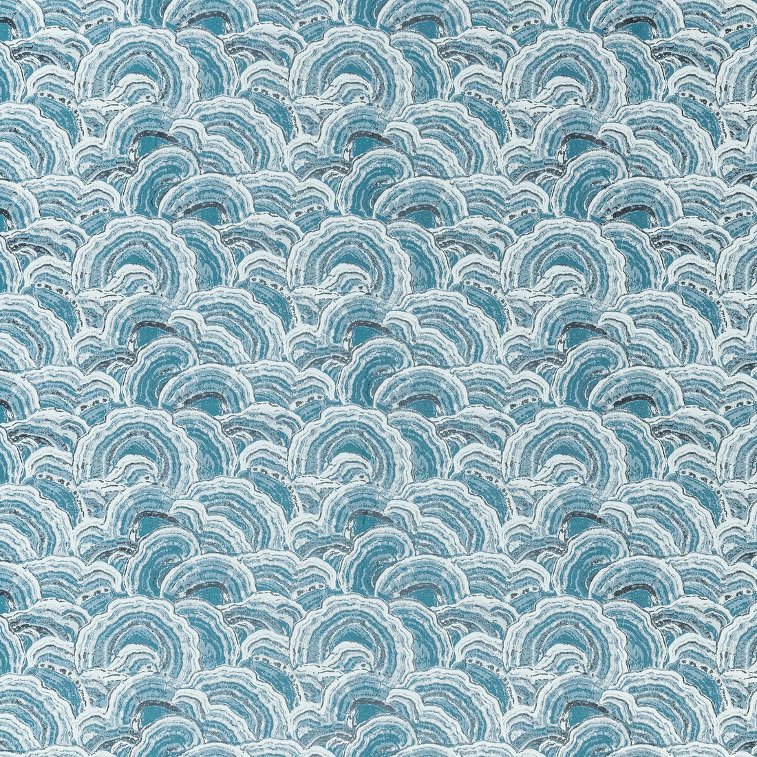 Langei fabric in kingfisher color - pattern F1458/02.CAC.0 - by Clarke And Clarke in the Geomo By Studio G For C&amp;C collection