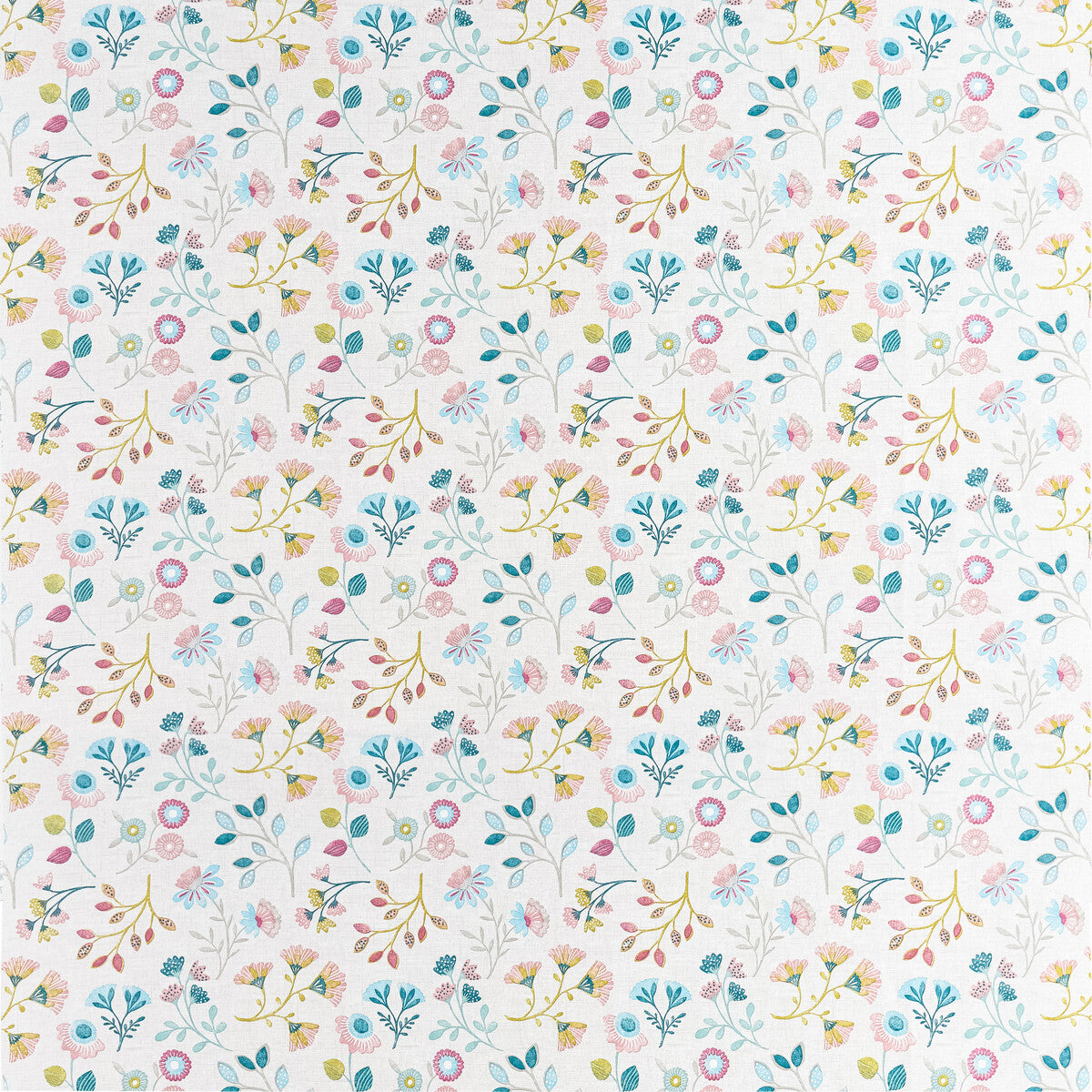 Alder fabric in summer color - pattern F1461/05.CAC.0 - by Clarke And Clarke in the Bohemia By Studio G For C&C collection