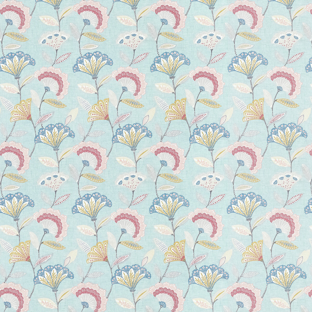Bohemia fabric in mineral/blush color - pattern F1462/04.CAC.0 - by Clarke And Clarke in the Bohemia By Studio G For C&C collection