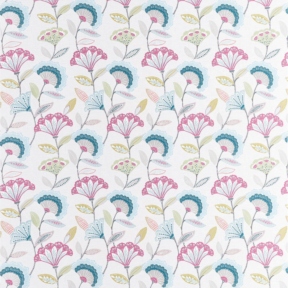 Bohemia fabric in summer color - pattern F1462/05.CAC.0 - by Clarke And Clarke in the Bohemia By Studio G For C&C collection