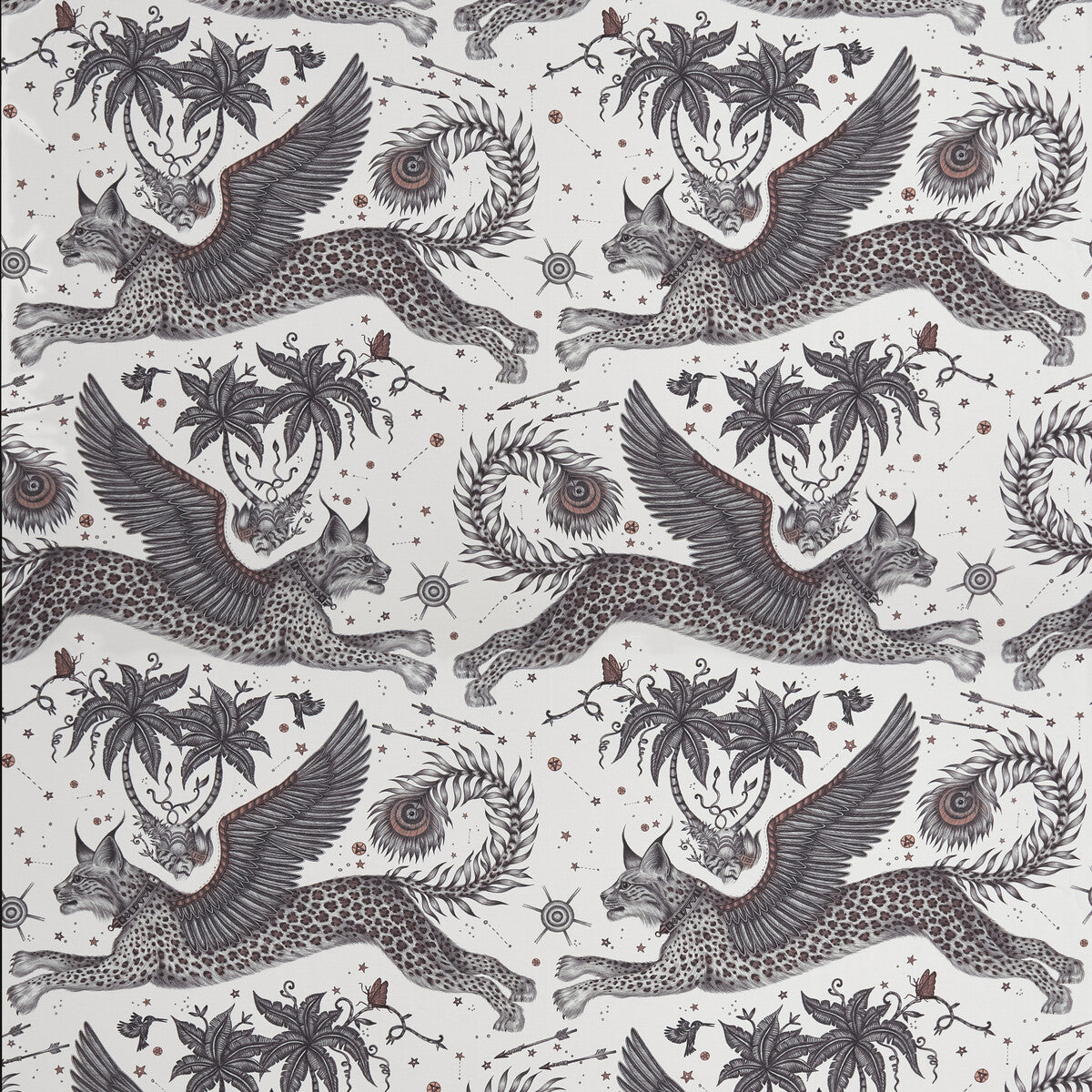 Lynx Satin fabric in nude color - pattern F1485/01.CAC.0 - by Clarke And Clarke in the Wilderie By Emma J Shipley For C&C collection