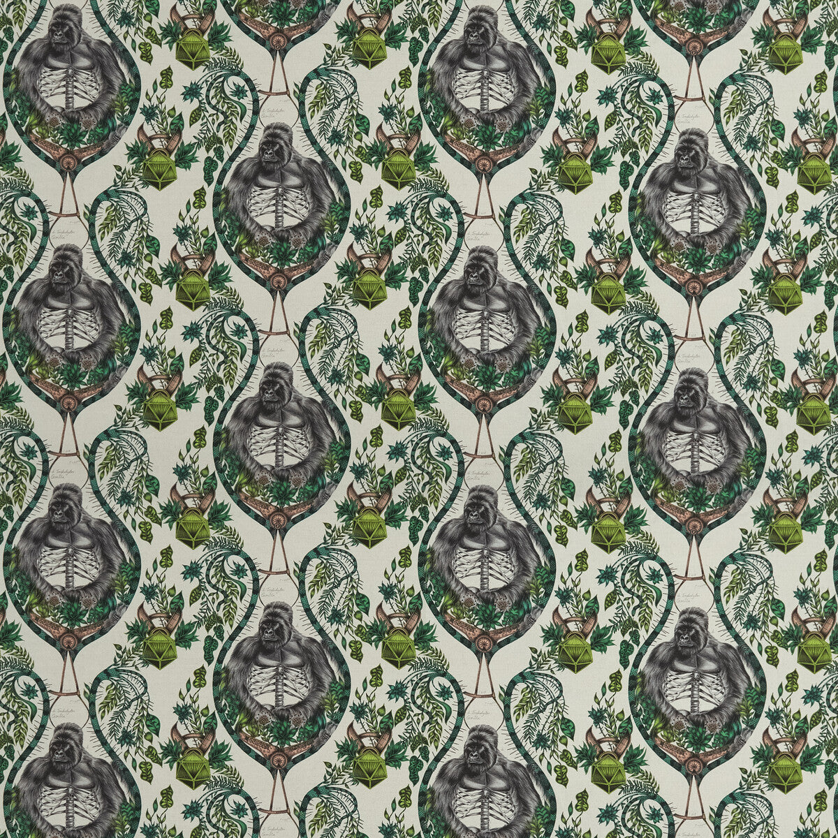 Silverback Linen fabric in nude color - pattern F1494/02.CAC.0 - by Clarke And Clarke in the Wilderie By Emma J Shipley For C&C collection