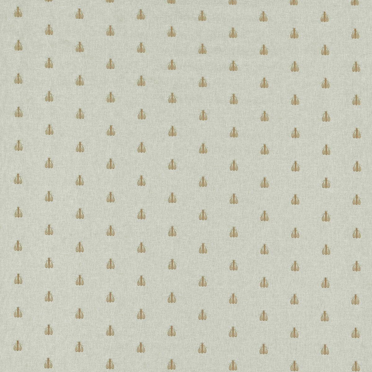 Falena fabric in linen/gold color - pattern F1507/02.CAC.0 - by Clarke And Clarke in the Clarke & Clarke Pomarium collection
