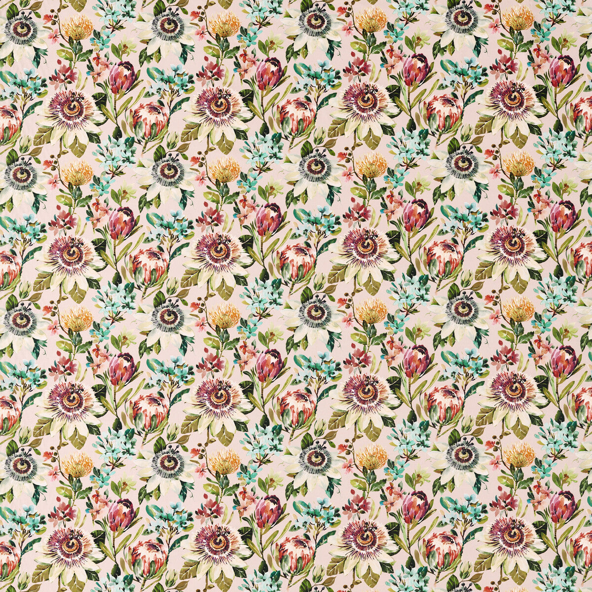 Paradise fabric in blush color - pattern F1519/02.CAC.0 - by Clarke And Clarke in the Amazonia By Studio G For C&C collection
