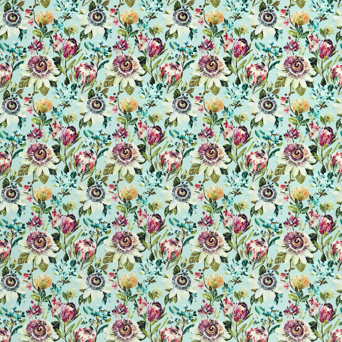 Paradise fabric in mineral velvet color - pattern F1520/02.CAC.0 - by Clarke And Clarke in the Amazonia By Studio G For C&C collection