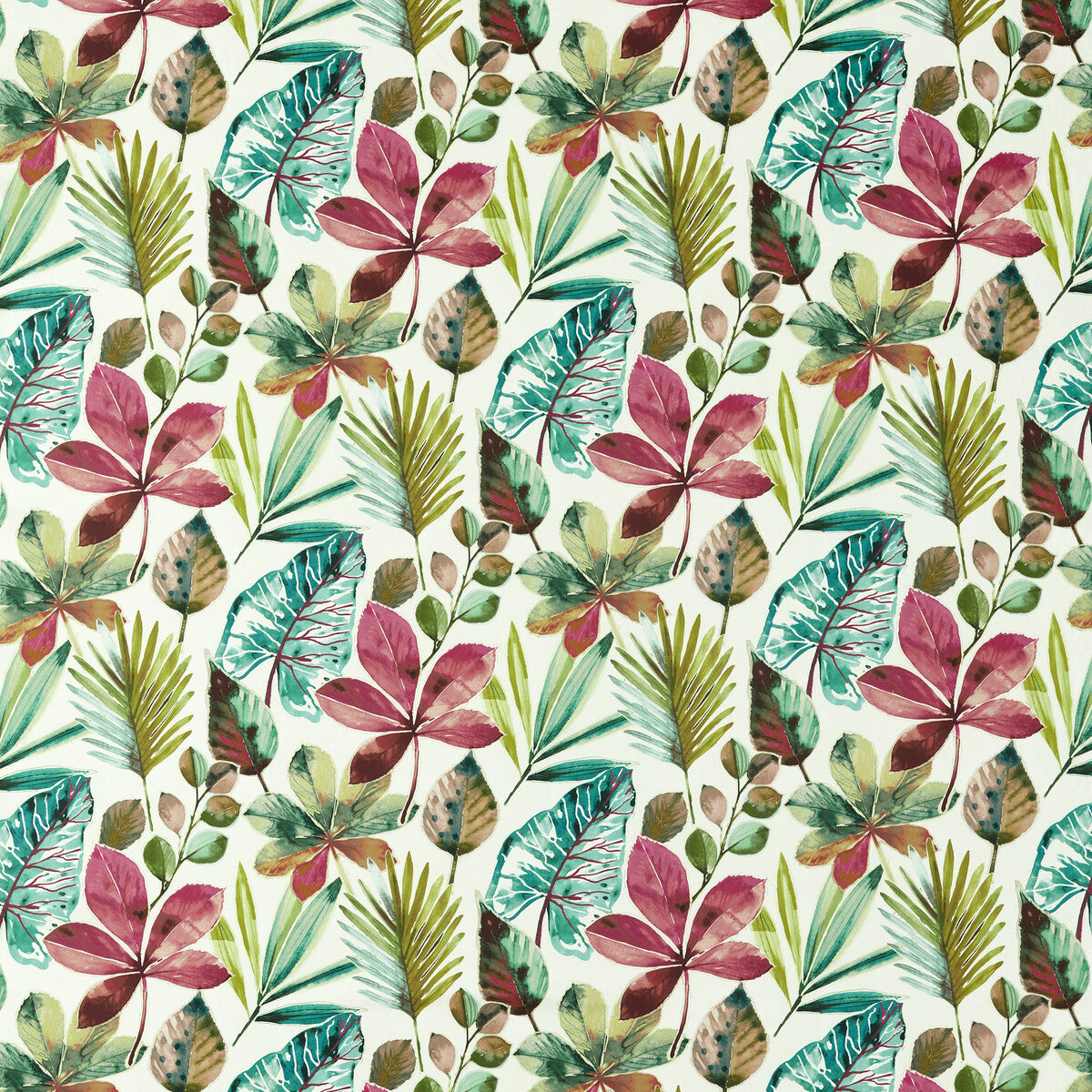 Rainforest fabric in autumn color - pattern F1521/01.CAC.0 - by Clarke And Clarke in the Amazonia By Studio G For C&C collection