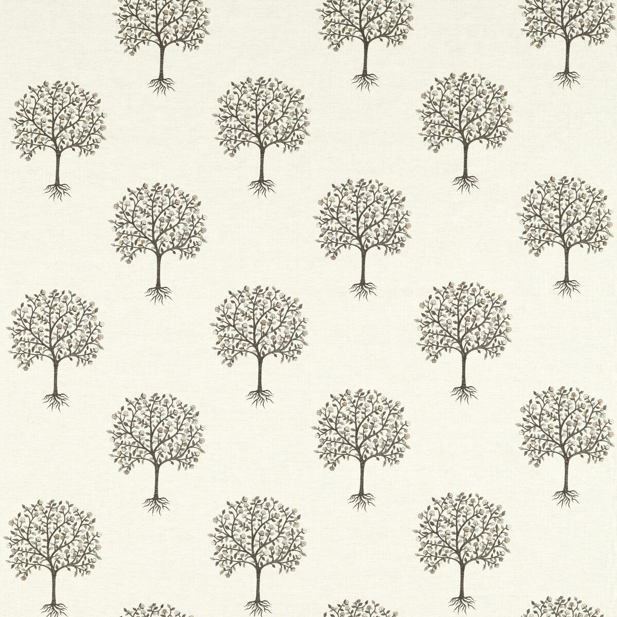 Bergamot fabric in charcoal/linen color - pattern F1541/02.CAC.0 - by Clarke And Clarke in the Clarke & Clarke Vintage collection