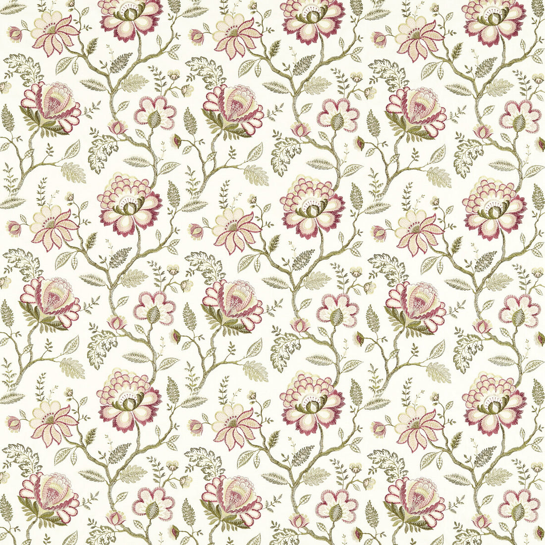 Adeline fabric in blush/raspberry color - pattern F1543/02.CAC.0 - by Clarke And Clarke in the Clarke &amp; Clarke Vintage collection