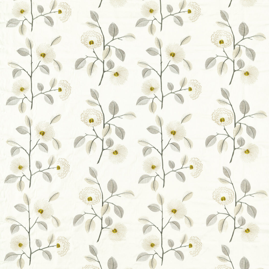 Monique fabric in natural/pewter color - pattern F1555/03.CAC.0 - by Clarke And Clarke in the Clarke &amp; Clarke Pavilion collection