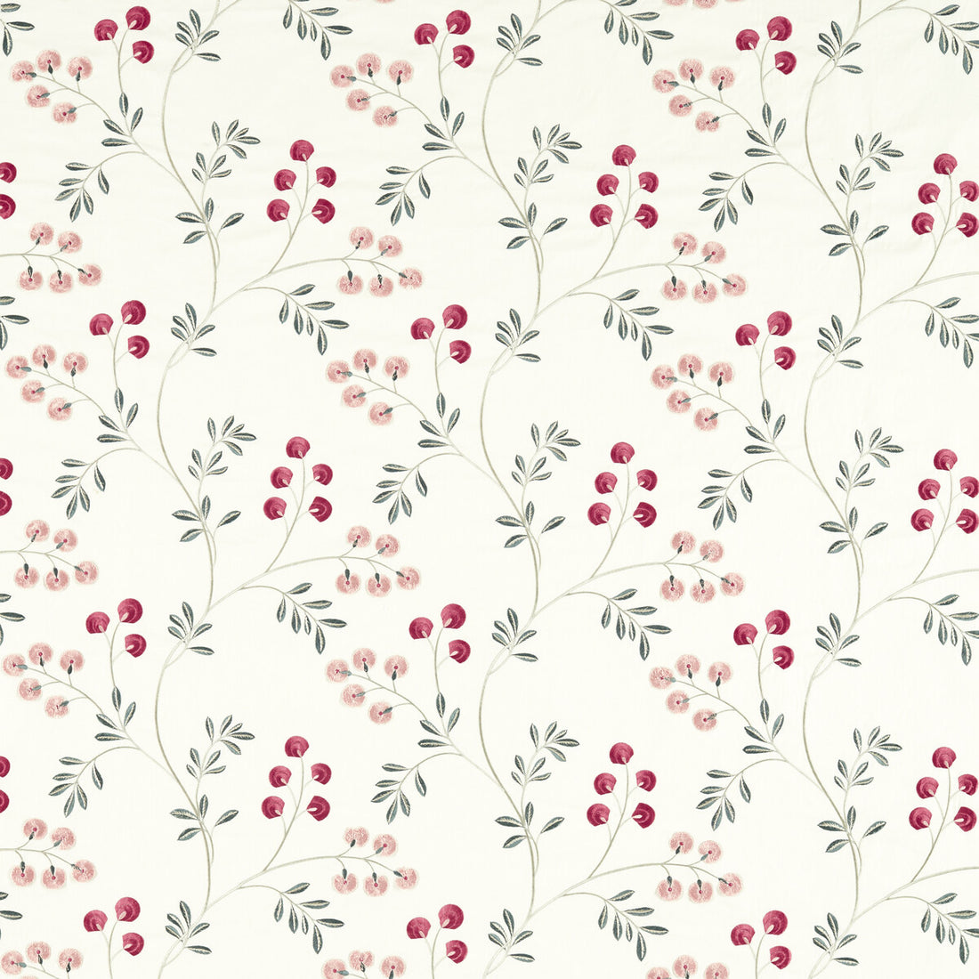 Rochelle fabric in blush/raspberry color - pattern F1556/02.CAC.0 - by Clarke And Clarke in the Clarke &amp; Clarke Pavilion collection