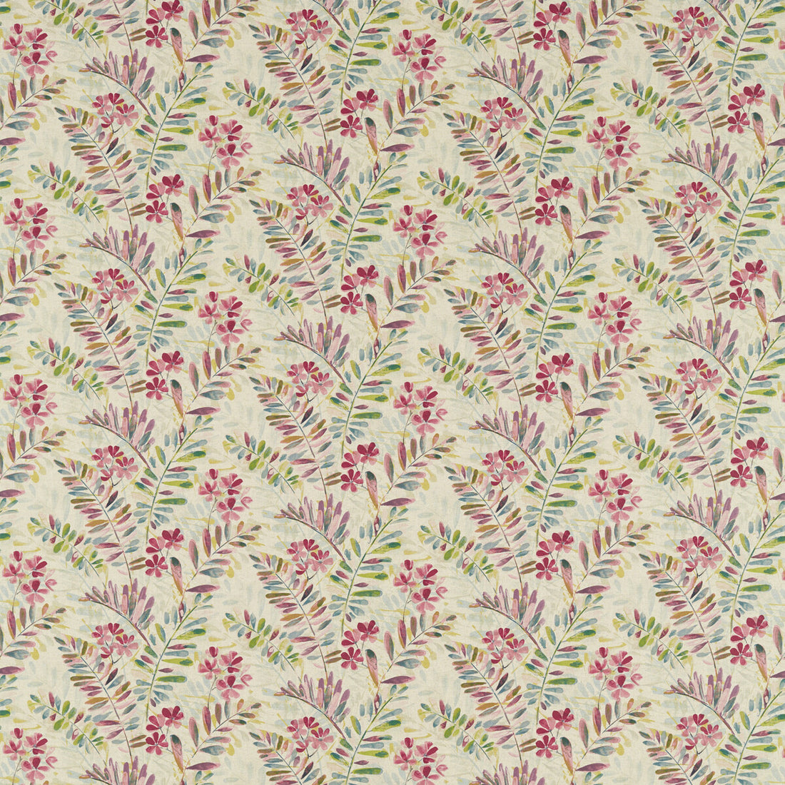New Grove fabric in multi color - pattern F1561/01.CAC.0 - by Clarke And Clarke in the Country Escape By Studio G For C&amp;C collection