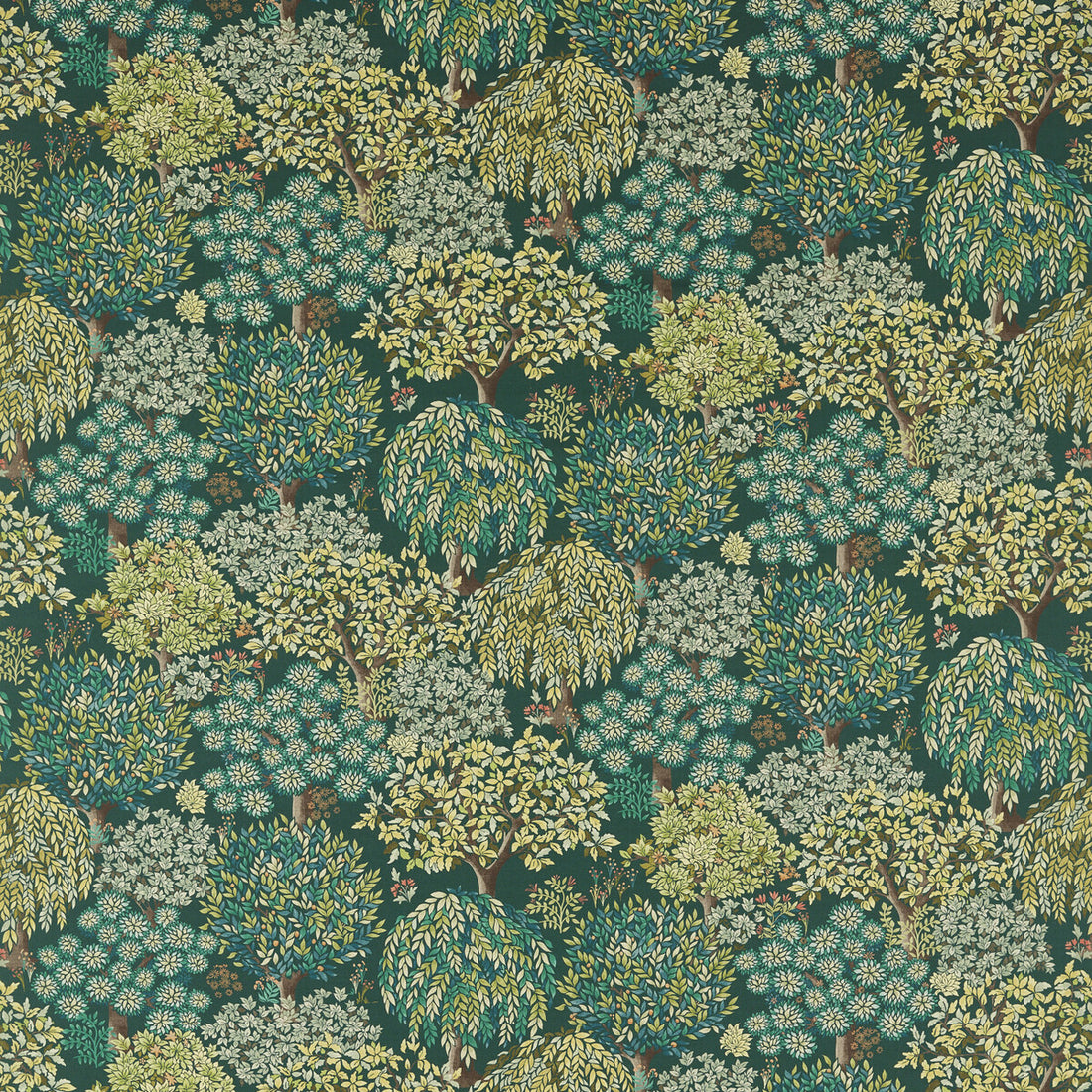 Tatton fabric in forest color - pattern F1562/02.CAC.0 - by Clarke And Clarke in the Country Escape By Studio G For C&amp;C collection