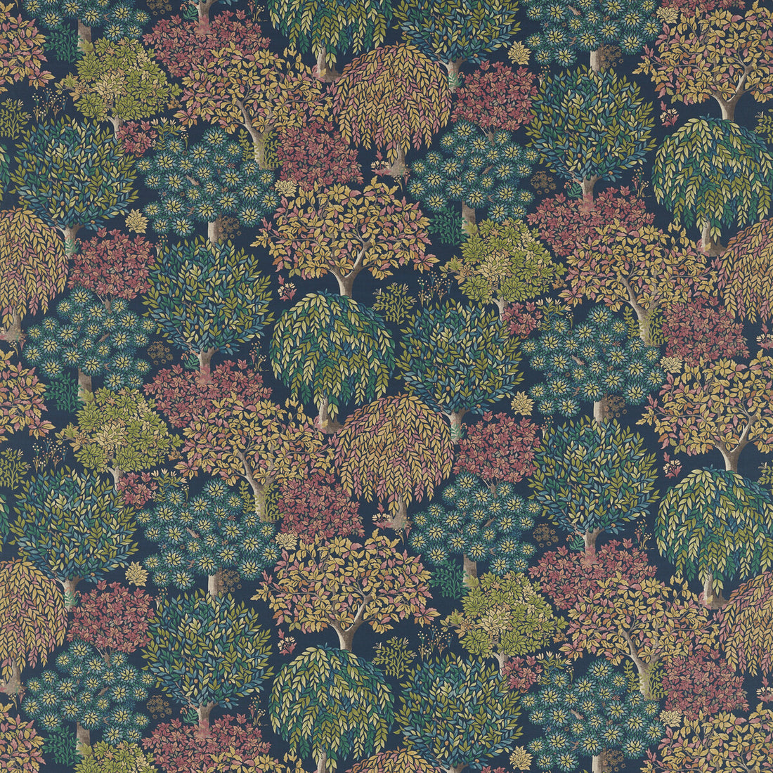 Tatton fabric in midnight color - pattern F1562/03.CAC.0 - by Clarke And Clarke in the Country Escape By Studio G For C&amp;C collection