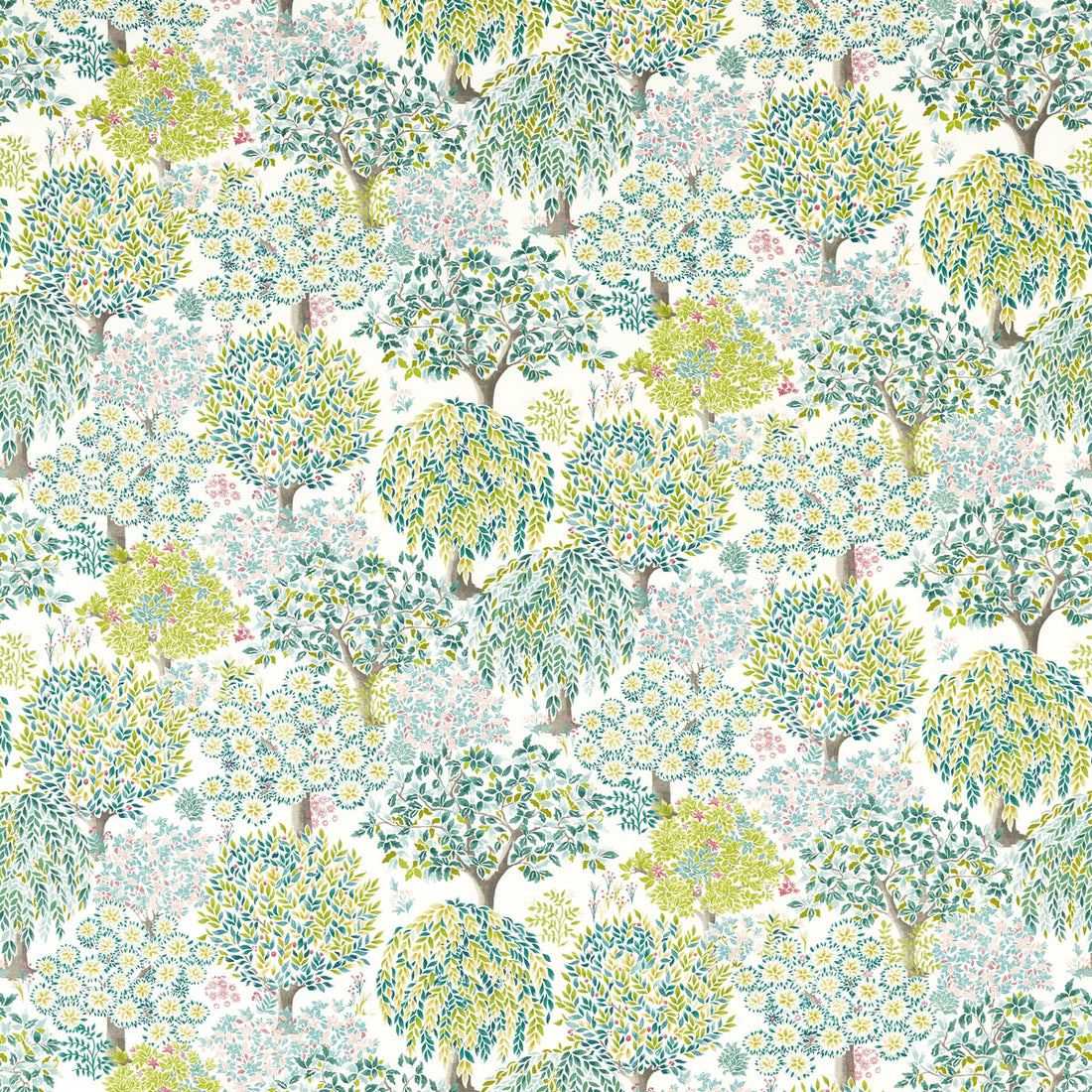 Tatton fabric in multi color - pattern F1563/02.CAC.0 - by Clarke And Clarke in the Country Escape By Studio G For C&amp;C collection