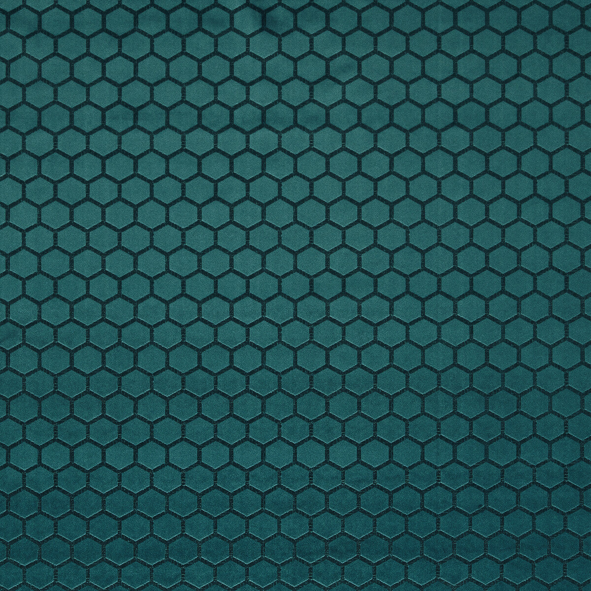 Hexa fabric in peacock color - pattern F1565/05.CAC.0 - by Clarke And Clarke in the Illusion By Studio G For C&C collection