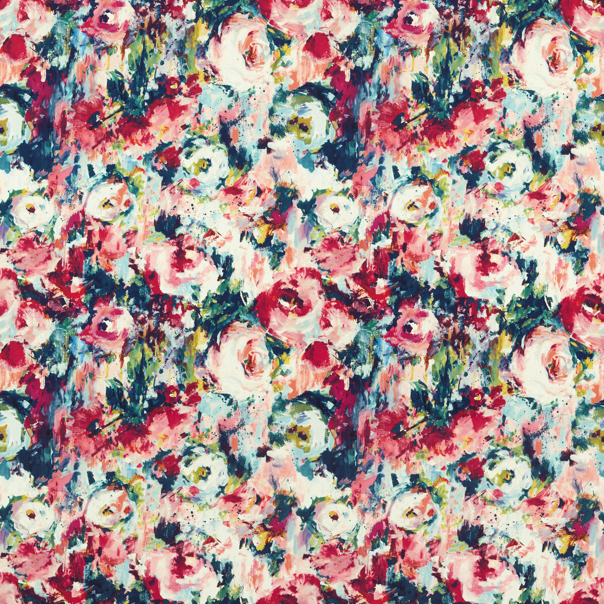 Kingsley fabric in midnight velvet color - pattern F1573/01.CAC.0 - by Clarke And Clarke in the Floral Flourish By Studio G For C&C collection