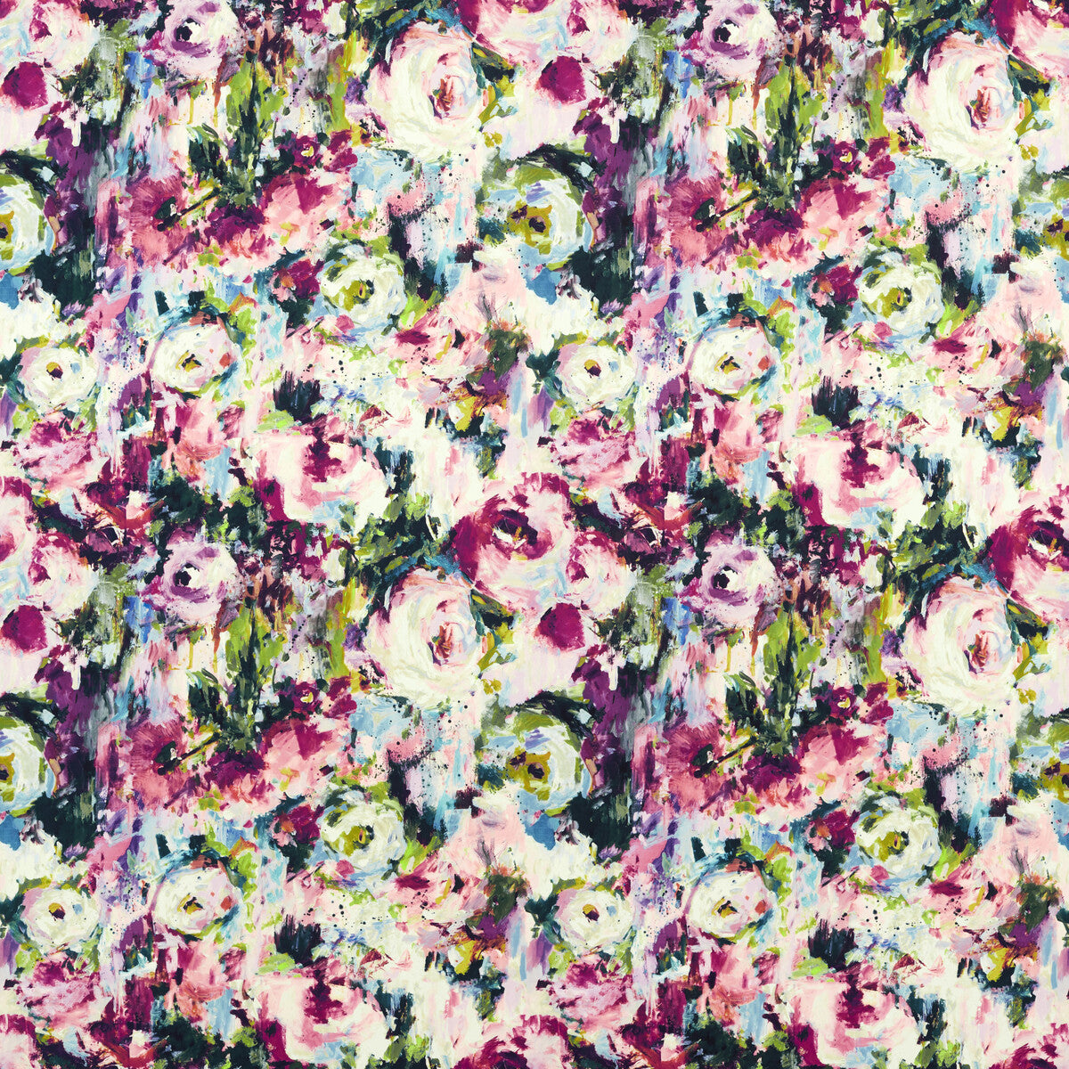 Kingsley fabric in summer velvet color - pattern F1573/02.CAC.0 - by Clarke And Clarke in the Floral Flourish By Studio G For C&C collection