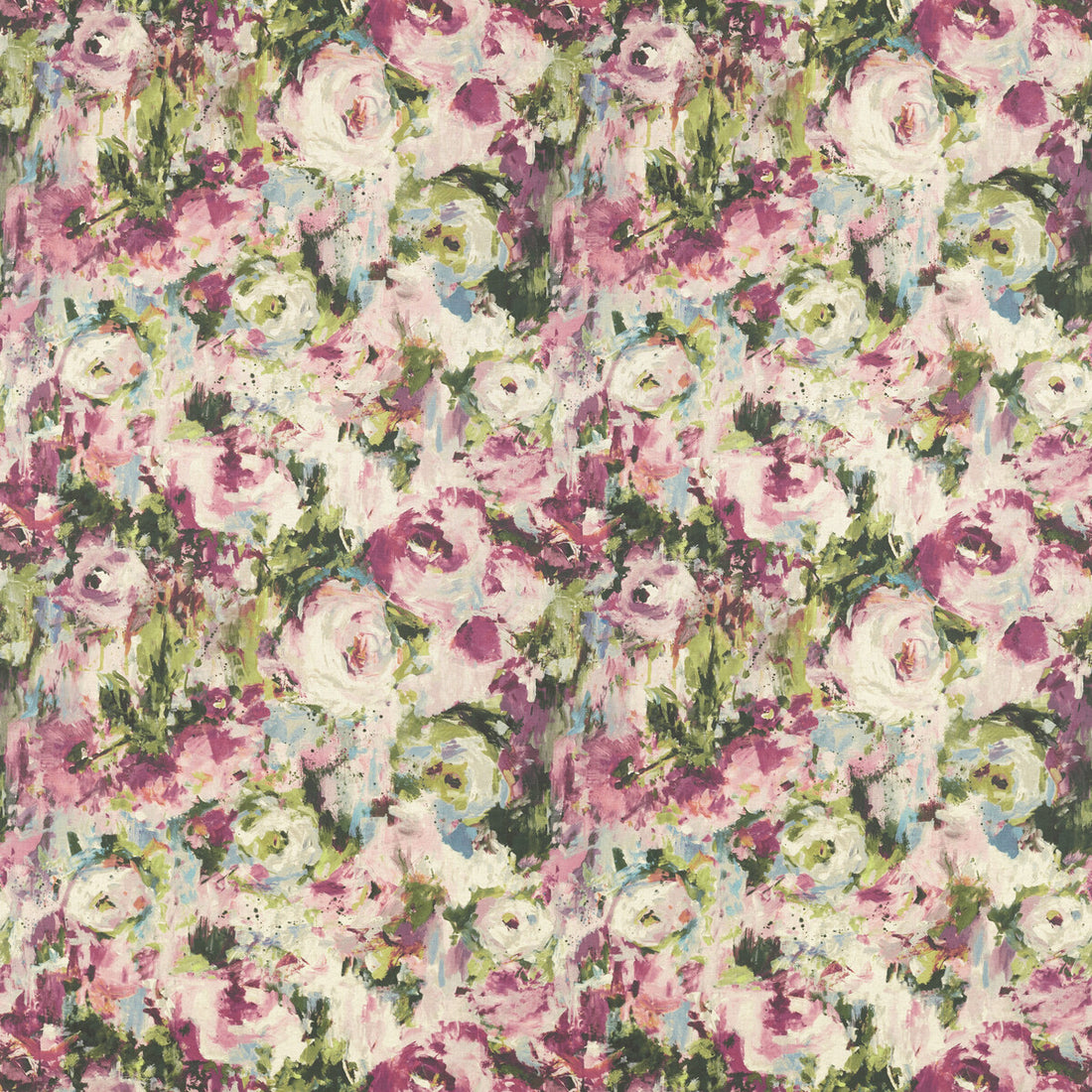 Kingsley fabric in multi linen color - pattern F1578/01.CAC.0 - by Clarke And Clarke in the Floral Flourish By Studio G For C&amp;C collection